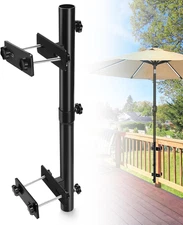 ZZM Patio Umbrella Holder for Deck Railing, Adjustable Deck Umbrella Mount Outdo