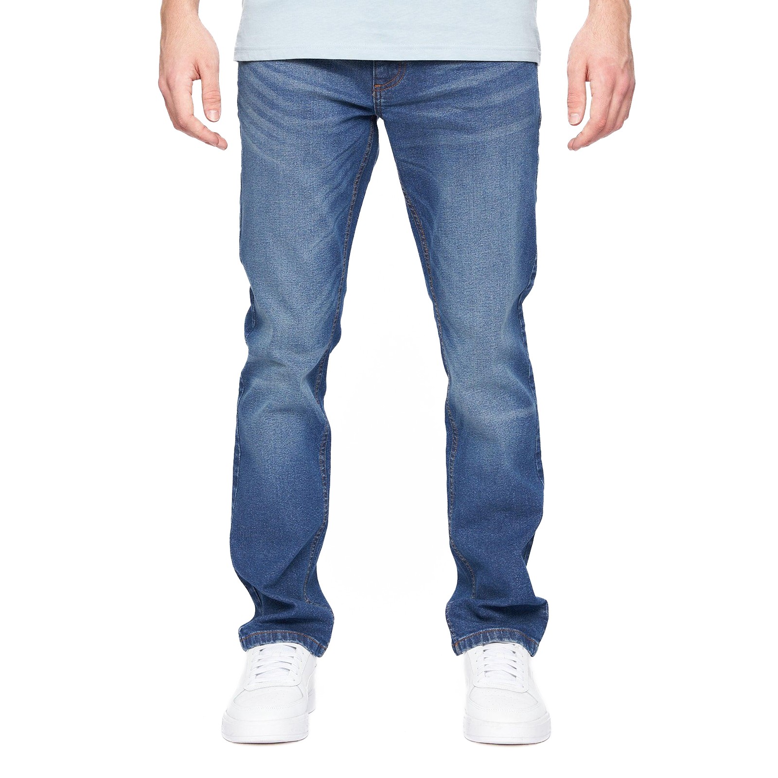 Crosshatch Svelte Mens Casual Designer Stone Wash Denim Jeans Blue  (Slim Fit)