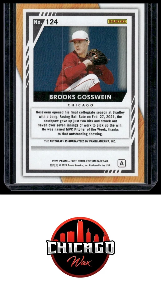 2021 Panini Elite Extra Edition #124 Brooks Gosswein Prime Numbers A #/205 - Image 2 of 2