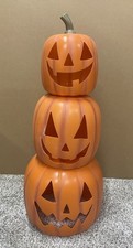 Stacking Jack-o-Lantern Pumpkins Plastic 24" Tall Stackable Halloween