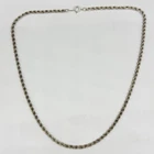 Nice Vintage Sterling Silver 3mm Rope Chain 16" Necklace Spring Ring 11.7g