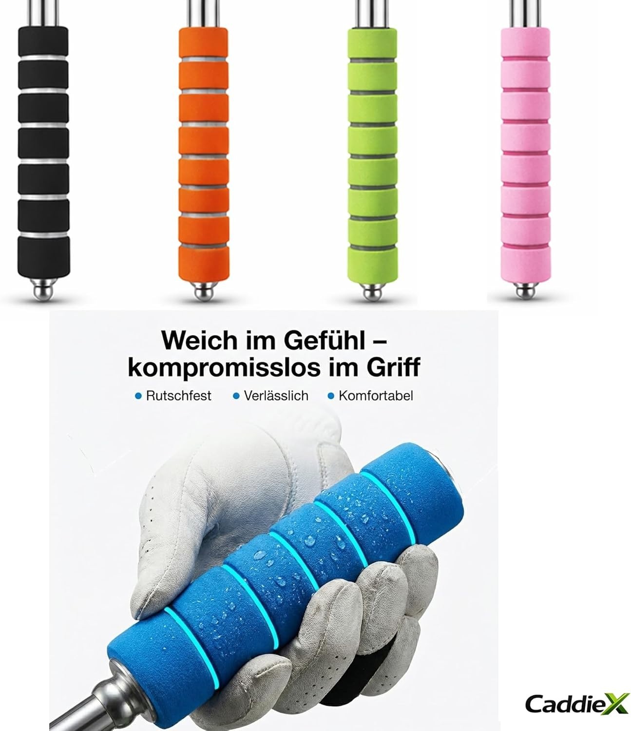 JAY K Golf Ball Angel Edelstahl 9-Fach Teleskop bis 2,90 m Kompakt 42 cm 4