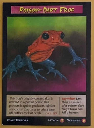 POISON DART FROSCH, SELTEN! SAMMLERKARTE, WOW!