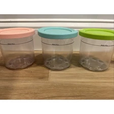 Ninja Creami NC300 Series Pint Storage Bowl With Lids Set Of 3 OEM Ice Cream