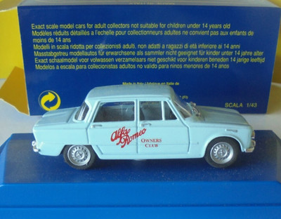Alfa Romeo Giulia Super Sky Blue 1/43 Diecast Model Progetto K Limited to 250