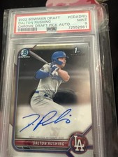 2022 Bowman Draft 1st Bowman Chrome Dalton Rushing Rookie Auto RC PSA 9 Dodgers