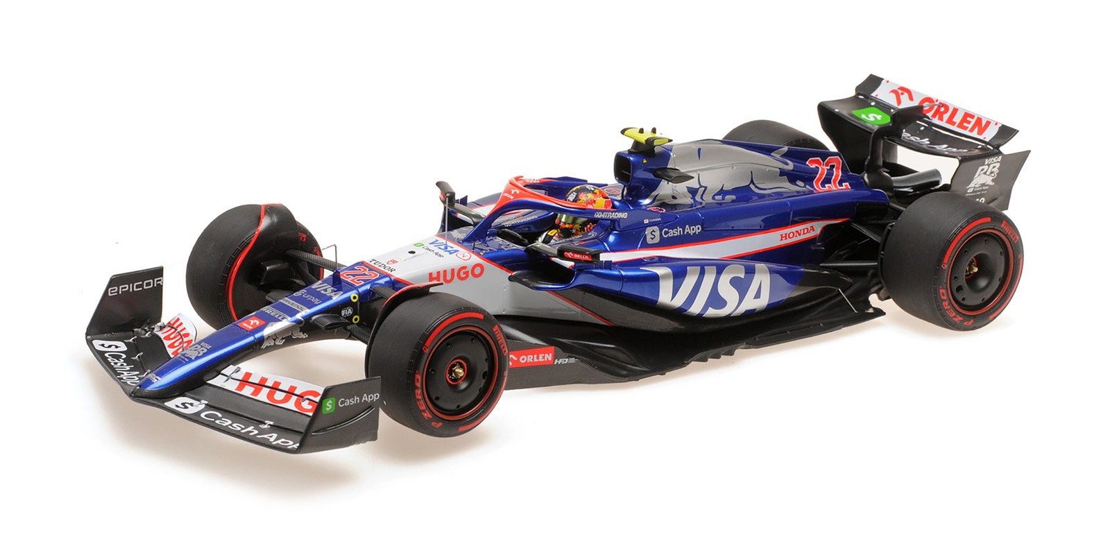Minichamps 1/18 VISA CASH VCARB 01 YUKI TSUNODA 2024 - 117240122