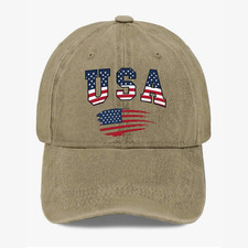 USA American Flag Hat Patriotic Dad Hat USA Pride Adjustable Baseball Cap