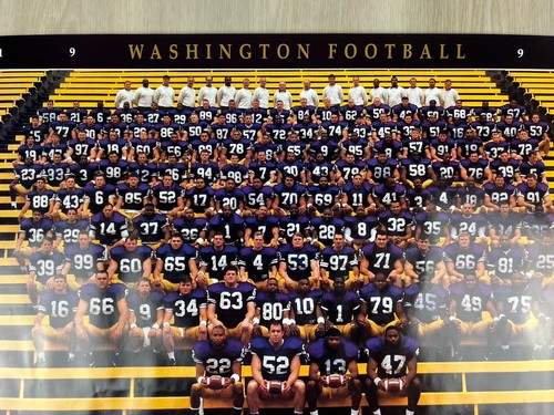 Vintage 1993 Washington Huskies Football Team Roster Poster Original 19"x13.5" - Imagen 2 de 9