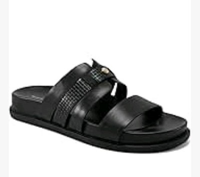 Easy Spirit Women's Trevin Banded Slip On Slide Sandals Black Size 9
