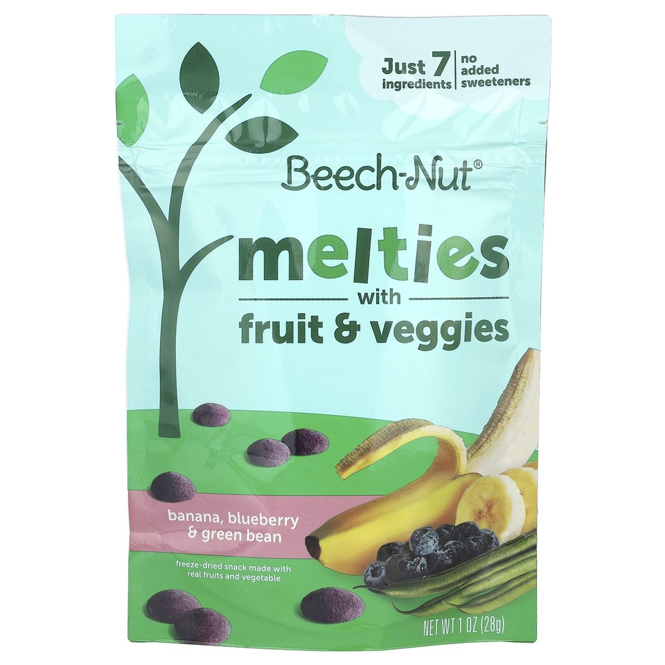 Melties with Fruit & Veggies, 8+ Months, Banana, Blueberry & Green Bean, 1 oz