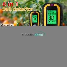 New 6 in 1 PH Tester Soil Water Moisture Light Test Meter Temperature Humidity