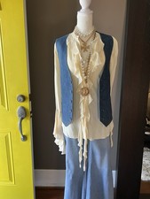 VINTAGE 70s RETRO INSPIRED DENIM WRANGLER VEST