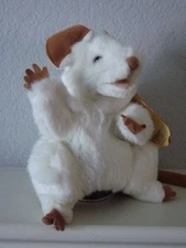 Folkmanis Plush Hand Puppet WHITE MOUSE  7” Full Body Stuffed Toy NWT