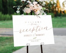 Reception Welcome Sign, Wedding Reception Sign, Reception Wedding Sign, Weddi...