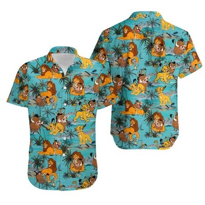 The Lion King Simba & Pumbaa Hakuna Matata Aloha Summer Hawaiian Shirt _ ID 1167