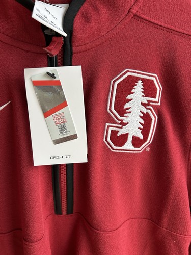 Neu mit Etikett Nike Stanford Cardinal rot Viertel-Reißverschluss Herrenjacke Pullover $ 85 Größe XS - Bild 2 von 8