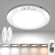 Battery Operated Motion Sensor Ceiling Light with Remote, USB Rechargeable Magne