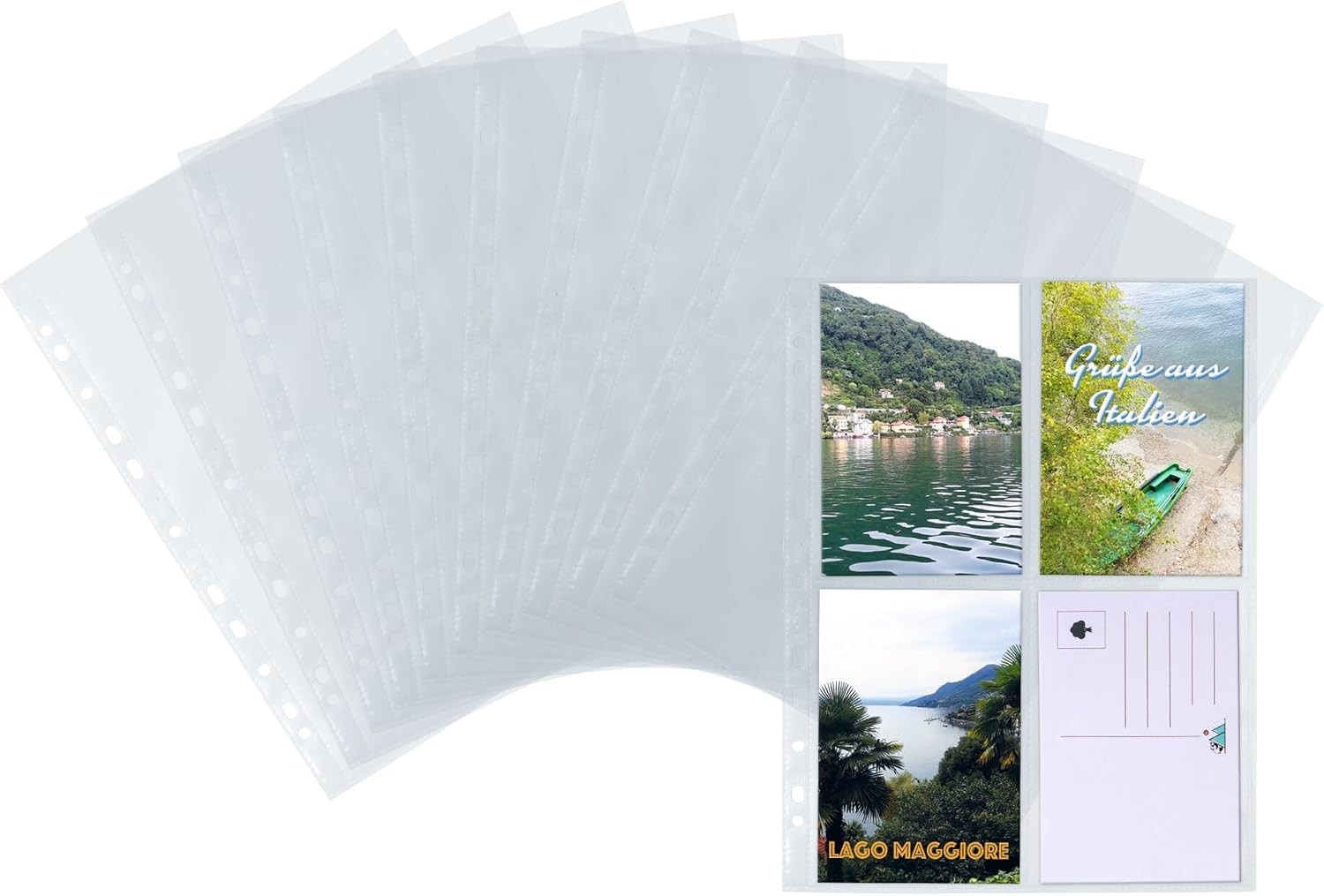 HERMA Photo Pockets 40 Pack Acid Free 10x15cm 4x6 Portrait for Ring Binder