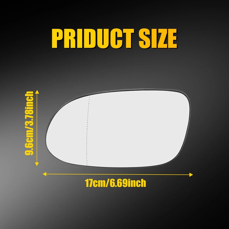 Mirror Glass For 1998-2002 Mercedes Benz CLK320 Heated Driver & Passenger Side - Image 3 of 4