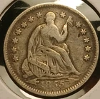 1855 Arrows Seated Liberty Half Dime Fine  Detail Bent/Damaged