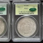 1882-S PCGS CAC MS63 OGH MORGAN SILVER DOLLAR OLD GREEN HOLDER
