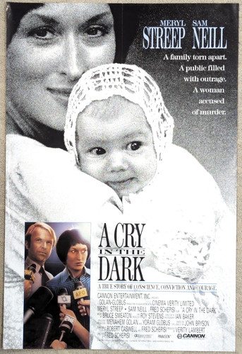 1987 A Cry in the Dark Home Video Movie Poster 27X40 Folded 1 Sheet Meryl Streep