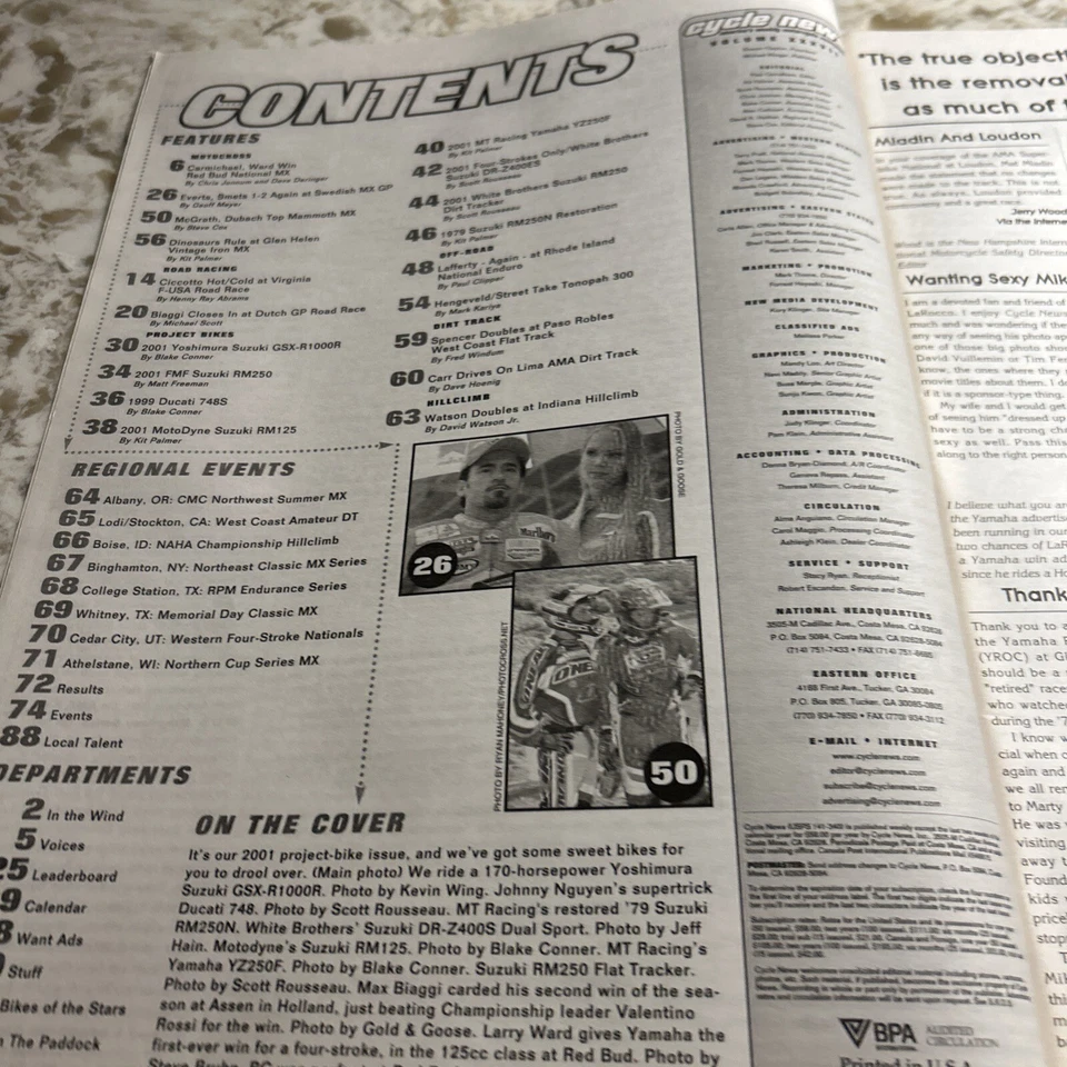 Cycle News Magazine July 11, 2001 - Image 2 of 4