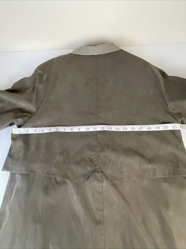 Womens Trench Coat Petite Sz 12P Rain Coat Outbrook Machine Washable Button Zip - Picture 6 of 7