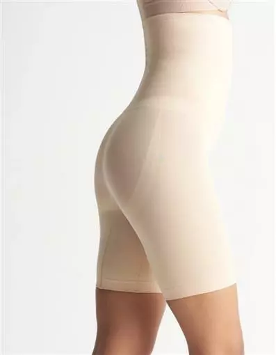 NEW Yummie Tummie 1X/2X Cooling FX High Waist Thigh Shaper YT5-201 Beige  #81471