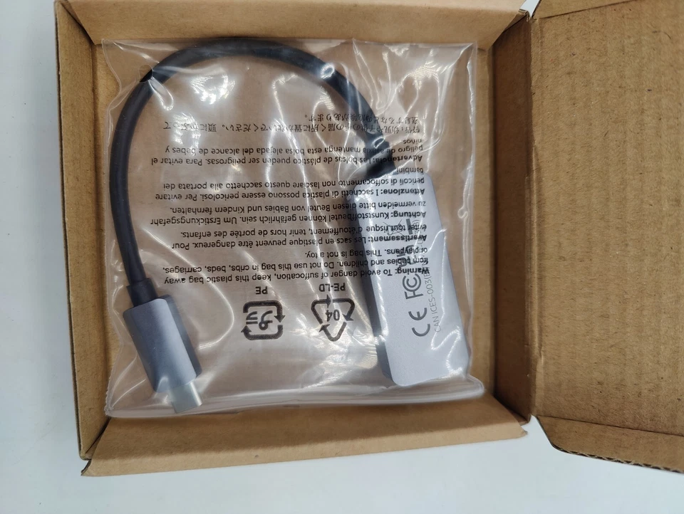 Amazon Basics USB-C-auf-DisplayPort-Adapter, Aluminium, Grau - Bild 2 von 3