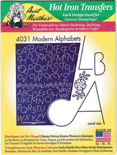 Modern Alphabets Hot Iron Embroidery Transfer