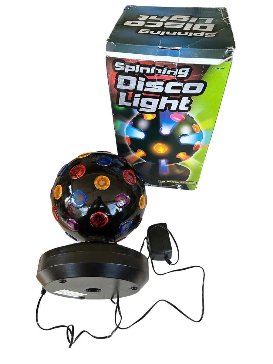 Multi Colored Spinning Disco Ball Party Light 10 In Box 360 Degrees 12V AC 10W