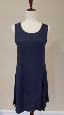 7 for all mankind asymmetrical sleeveless navy blue dress /Size -Medium /NWT