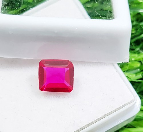 1,20 ct zertifizierter natürlicher roter Rubin Madagaskar Smaragdschliff lose Edelsteine - Bild 1 von 3