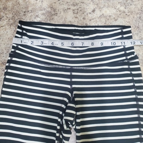 Athleta Capri Leggings Womens Size XS Striped Sports Black Running Gym - Picture 3 of 11