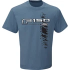 NEW FORD TRUCK F-150 TIRE TRACK DESIGN INDIGO BLUE SHORT SLEEVE TEE SHIRT 86729B