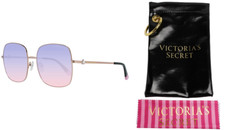  117 VICTORIA'S SECRET MARCOLIN OVERSIZED SQUARE ROSE GOLD SUNGLASSES VS0014/S