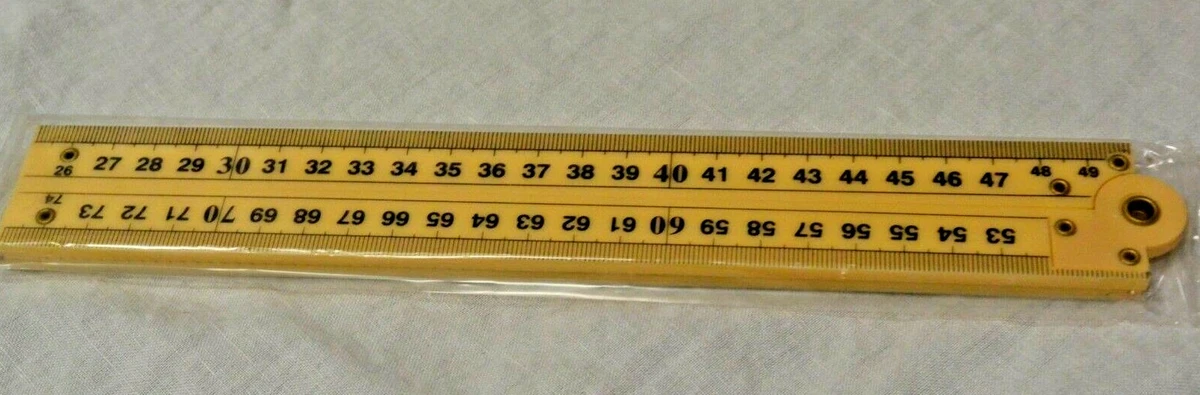 Folding Meter/Yard Stick 526 Reversible Centimeters/Inches/Feet Plastic