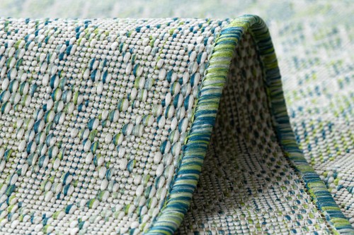 Increíble Moderna Tejida Plana SISAL ALFOMBRA SION diamantes verde azul crudo fácil de limpiar - Imagen 5 de 6