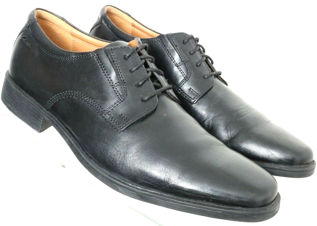 Scarpe Oxford Clarks 15770 Narrative Tilden Cushion punta liscia nere uomo 9 5 M