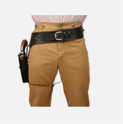 Retro Vaquero Occidental Cuero PU Pistola Punk Funda Tooled Revólver Pistola Cinturón - Imagen 2 de 7