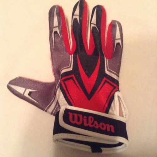 Wilson batting glove Youth Size large single right hand red white