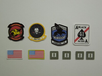 1/6 Scale Topgun 2 Maverick Fabric Patches for Student Squadrons