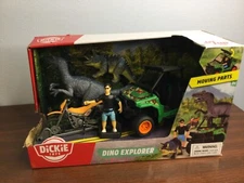 Dickie Toys Dino Explorer Jeep, Motorbike, Man and 2 Dinosaurs 🦖  🦕