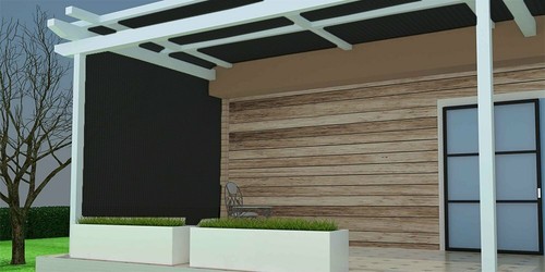 DCP 90% Sun Shade Fabric for Pergola Cover Porch Vertical Screen,8x15ft Black - Picture 5 of 5