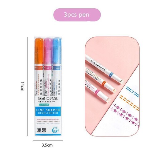 Magic Border Pen, Border Design Penne, Curve Evidenziatore Penne Set, per Disegno - Foto 17 di 18