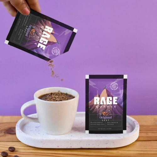 RAGE COFFEE 10 X Instant Kaffee Beutel 2 Beutel Jedem X 5 Verschiedene Aromen - Bild 5 von 9