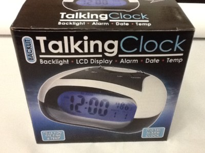 Premium ENGLISH Talking Speaking LOUD Alarm Clock sound Time Date Temp 12/24 Hr