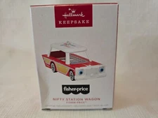 Hallmark 2024 Fisher Price Nifty Station Wagon Ornament - New